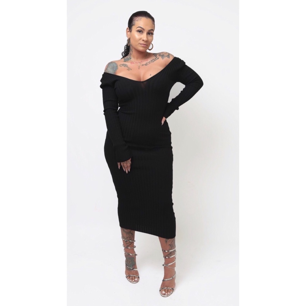 Thick Rib maxi dress